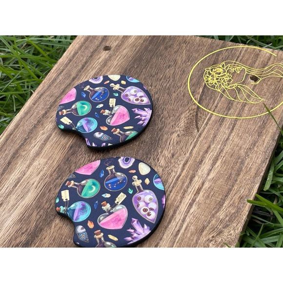Witches Brew Neoprene Car Coaster 2 Pack - Picture 3 of 7